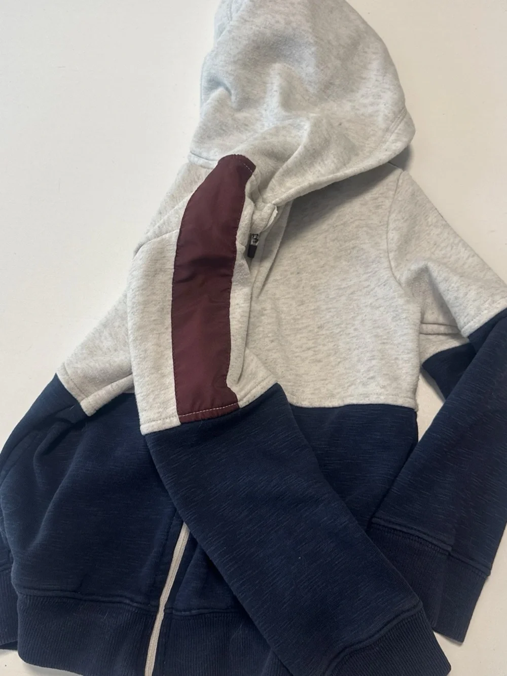 OshKosh B'gosh Gray & Navy Colorblock Zip Hoodie